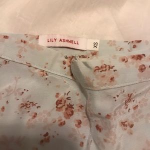 Lily Ashwell Light Blue Silk Skirt